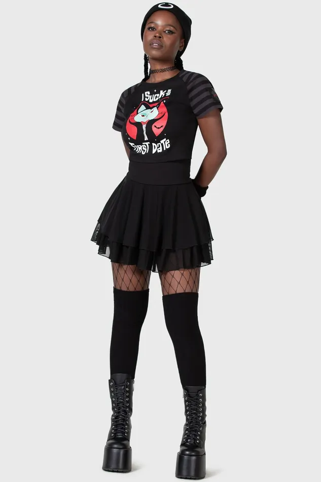 Women TShirts and Vests Killstar Purrrfect Pairing Shrunk Tee