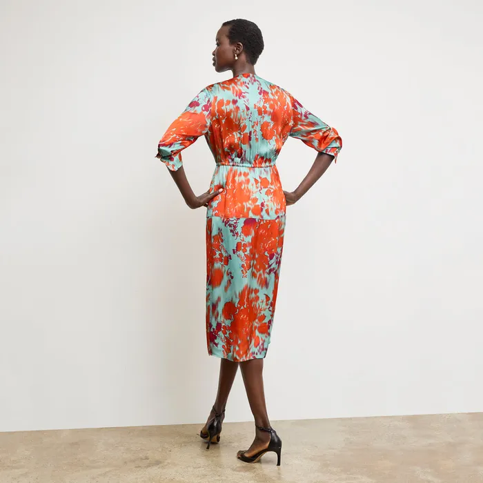 Women The Deana Wrap Dress 8211 Printed Viscose Ombre Floral Dresses M M LaFleur