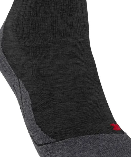 Women TK2 Explore Short Women Trekking Short Sock Asphalt Mel FALKE Hiking Socks