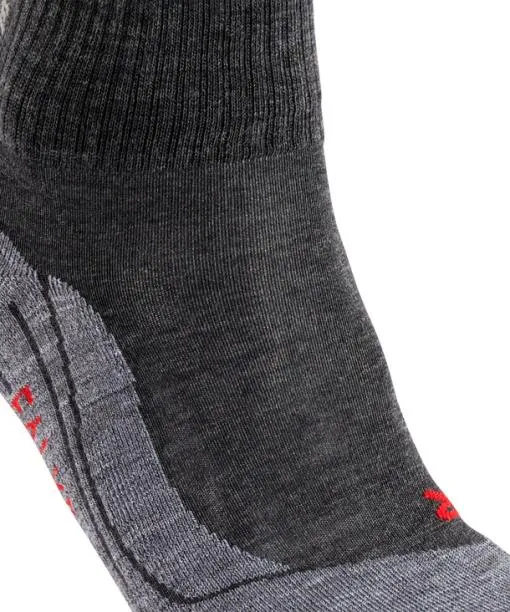 Women TK5 Wander Short Women Trekking Short Sock Asphalt Mel FALKE Hiking Socks