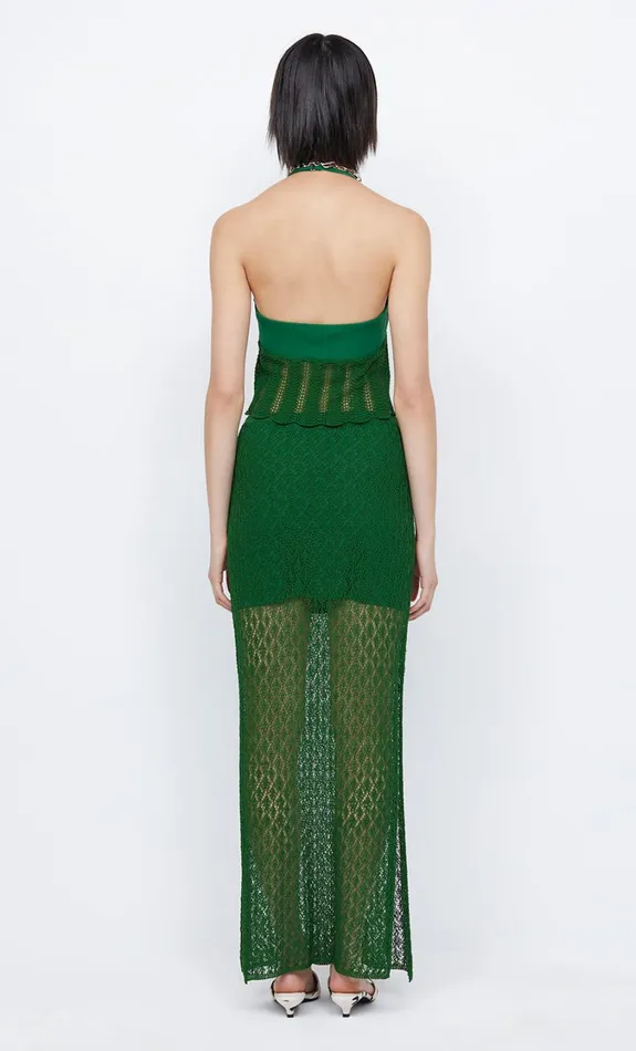Women Tops Bec Bridge BREEZE HALTER CROP TOP Pine Green