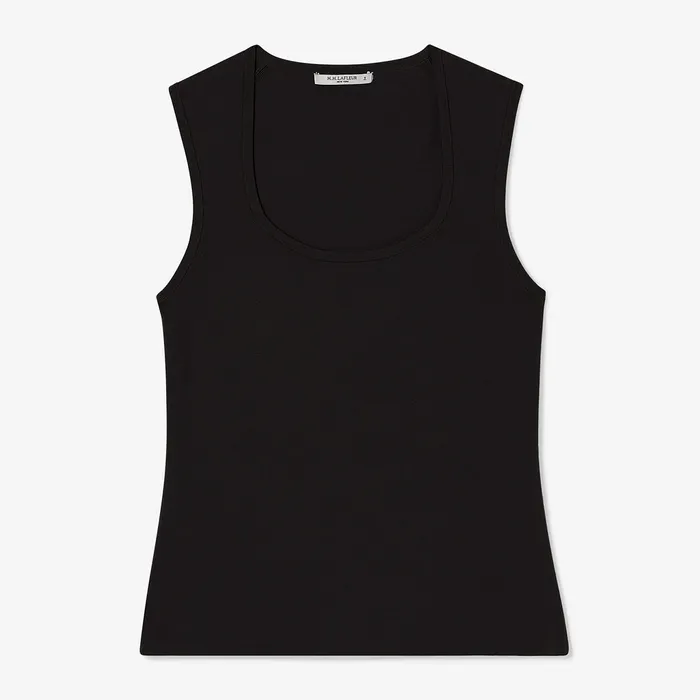 Women Tops M M LaFleur The Sabine Sculptural Tank 8211 Eco 365Knit Black