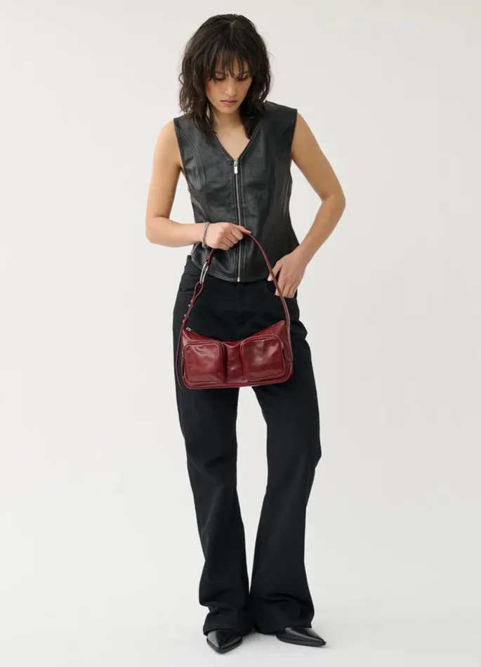 Women Vagabond Bags VALENCE BAG Dark Red Leather