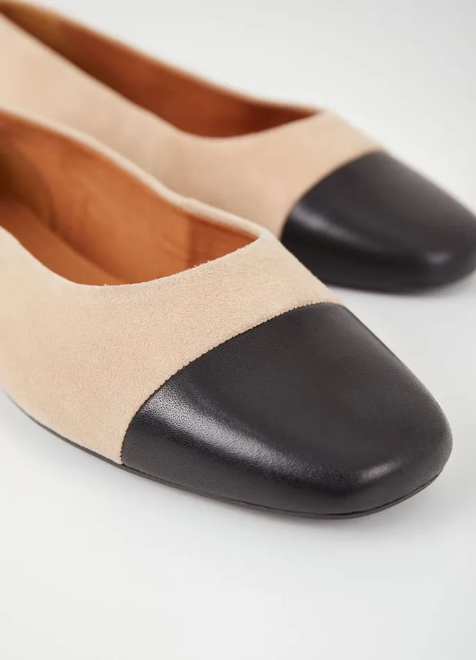 Women Vagabond Ballet Flats JOLIN SHOES Beige Suedeleather