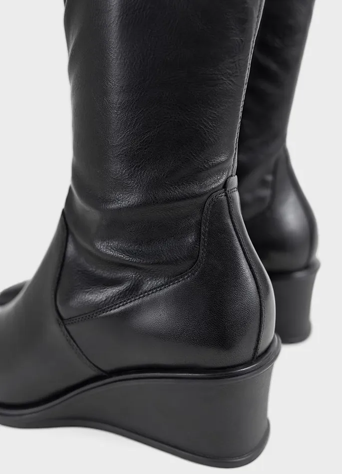 Women Vagabond Boots AINO BOOTS Black Leathercomb