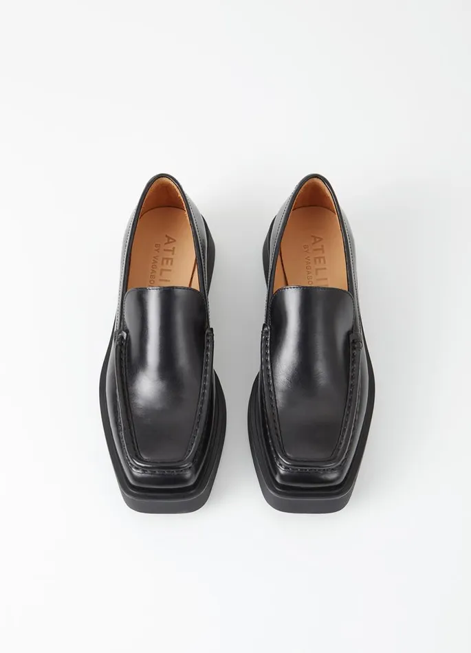 Women Vagabond Loafers CARMEN LOAFER Black Leather