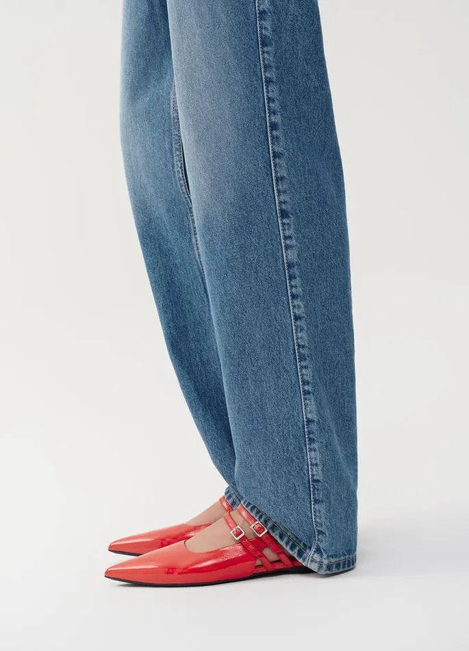Women Vagabond Slingbacks HERMINE SHOES Red Patent Leather