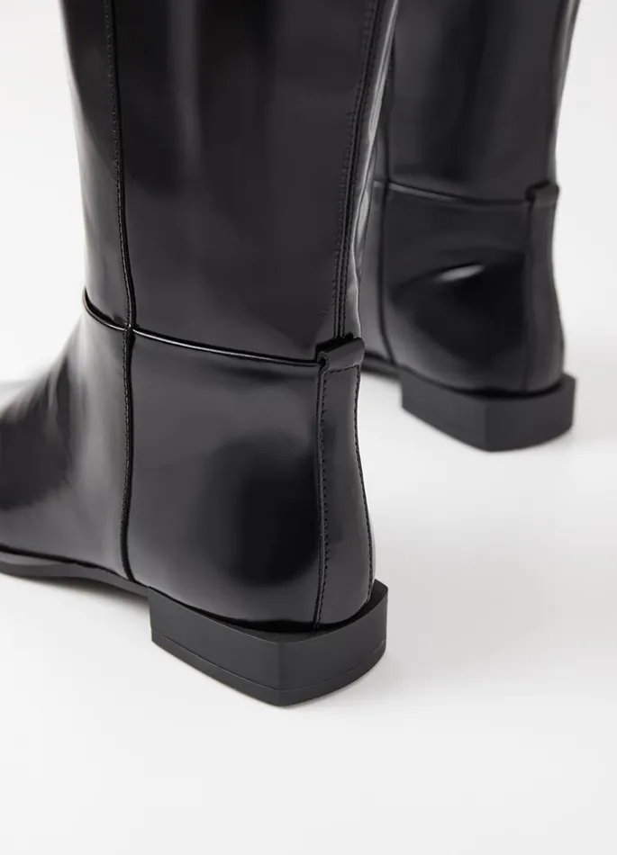 Women Vagabond Tall Boots SALMA TALL BOOTS Black Polished Leather
