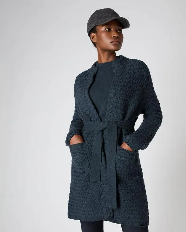 Women Women039s Basketweave Open Cashmere CardiganIn Grigio Blue Grigio Blue NPeal Cardigans Women Women039s Basketweave Open Cashmere CardiganIn Grigio Blue Grigio Blue NPeal Cardigans