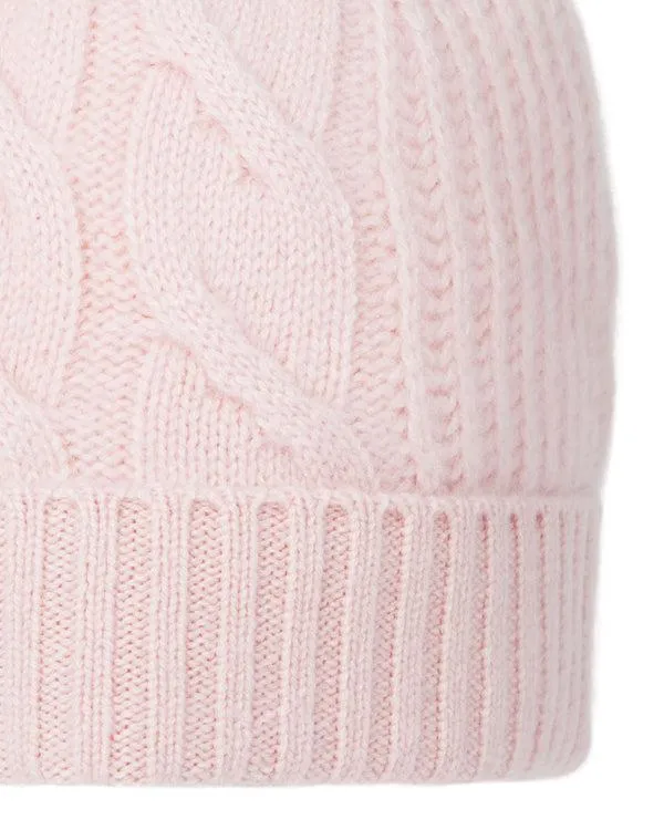 Women Women039s Cable Rib Cashmere HatIn Quartz Pink Quartz Pink NPeal Hats