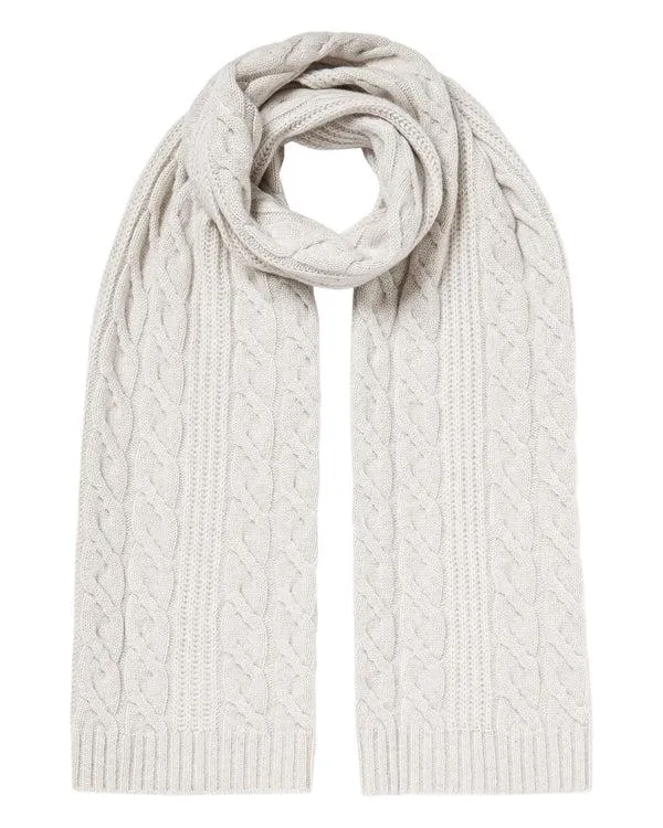 Women Women039s Cable Rib Cashmere ScarfIn Pebble Grey Pebble Grey NPeal Cashmere Scarves Women Women039s Cable Rib Cashmere ScarfIn Pebble Grey Pebble Grey NPeal Cashmere Scarves
