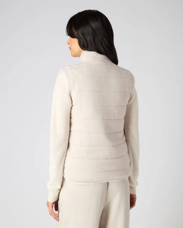 Women Women039s Fur Lined Reversible Cashmere GiletIn Snow Grey Snow Grey NPeal Gilets