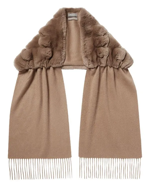 Women Women039s Rabbit Fur ScarfIn Dark Tan Brown Dark Tan Brown NPeal Cashmere Scarves Women Women039s Rabbit Fur ScarfIn Dark Tan Brown Dark Tan Brown NPeal Cashmere Scarves