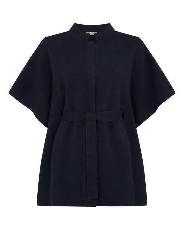 Women Women039s Stand Collar Cashmere CapeIn Navy Blue Navy Blue NPeal Pashminas Wraps and Shawls