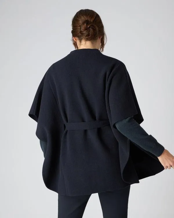 Women Women039s Stand Collar Cashmere CapeIn Navy Blue Navy Blue NPeal Pashminas Wraps and Shawls