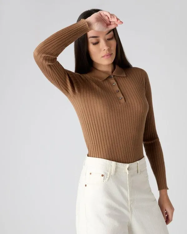 Women Women039s Superfine Collared Rib Cashmere SweaterIn Dark Camel Brown Dark Camel Brown NPeal Tops and Tshirts Women Women039s Superfine Collared Rib Cashmere SweaterIn Dark Camel Brown Dark Camel Brown NPeal Tops and Tshirts