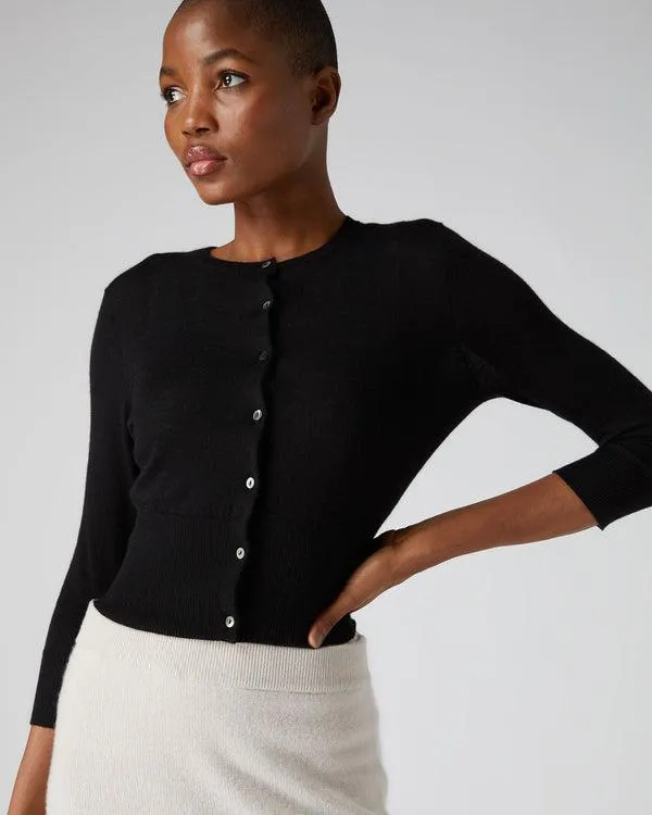 Women Women039s Superfine Cropped Cashmere CardiganIn Black Black NPeal Cardigans Women Women039s Superfine Cropped Cashmere CardiganIn Black Black NPeal Cardigans