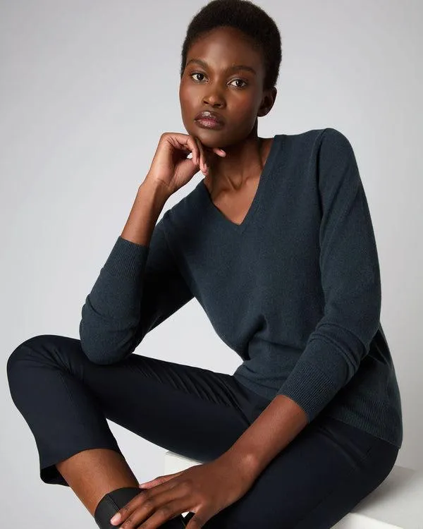 Women Women039s V Neck Cashmere SweaterIn Grigio Blue Grigio Blue NPeal V Necks Women Women039s V Neck Cashmere SweaterIn Grigio Blue Grigio Blue NPeal V Necks