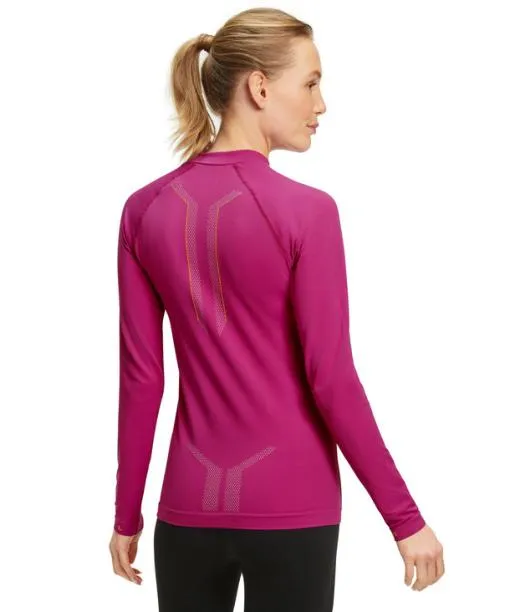 Women Women Long Sleeve Shirt Maximum Warm Radiant Orchid FALKE Long Sleeve Shirts
