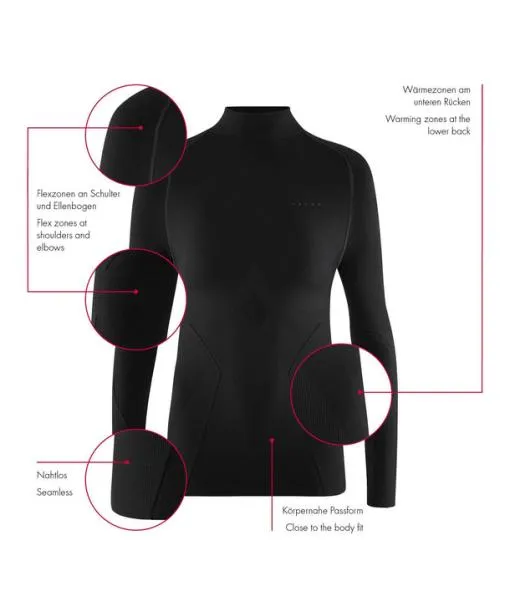 Women Women Long Sleeve Shirt Maximum Warm Radiant Orchid FALKE Long Sleeve Shirts