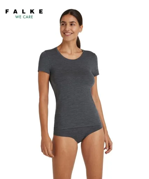 Women Women TShirt Roundneck Daily ClimaWool Dark Grey FALKE Shirts