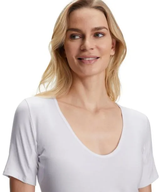Women Women TShirt Vneck Climate Control White FALKE Shirts