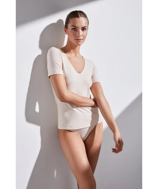Women Women TShirt Vneck Climate Control White FALKE Shirts