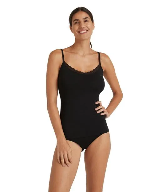 Women Women Top Roundneck Daily Lace Black FALKE Bras and Tops