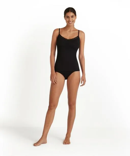 Women Women Top Roundneck Daily Lace Black FALKE Bras and Tops