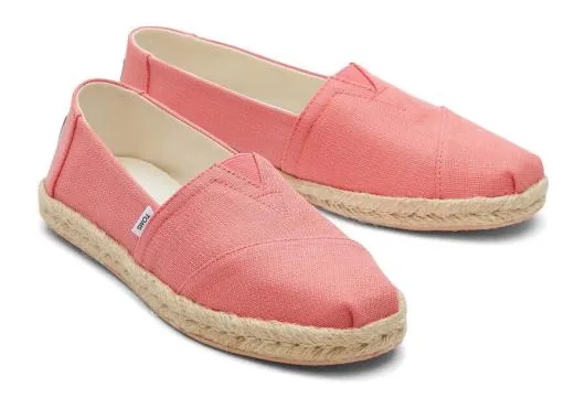 Women WomenAlpargata Rope Espadrille Peach Textured Woven TOMS Alpargatas