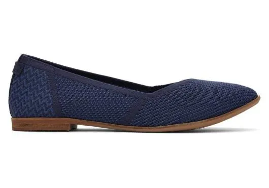 Women WomenJutti Neat Navy Knit Flat Navy TOMS Dress Casual
