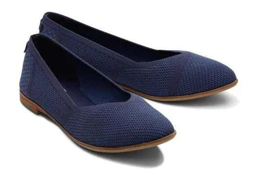 Women WomenJutti Neat Navy Knit Flat Navy TOMS Dress Casual