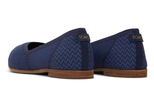 Women WomenJutti Neat Navy Knit Flat Navy TOMS Dress Casual