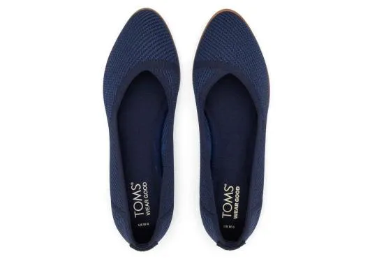 Women WomenJutti Neat Navy Knit Flat Navy TOMS Dress Casual