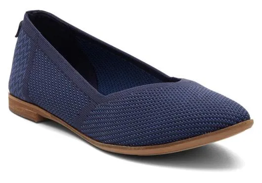 Women WomenJutti Neat Navy Knit Flat Navy TOMS Dress Casual