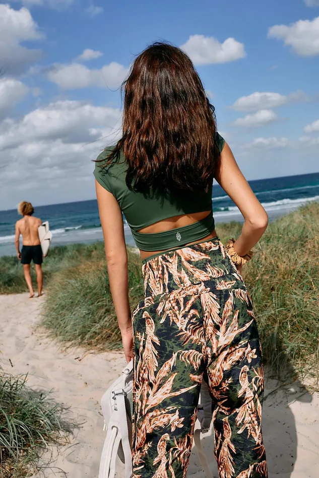 Women Workout Tops Free People Born Ready Crop Mayfly
