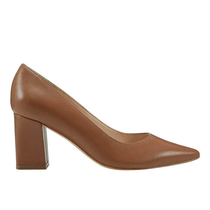 Women Zala Block Heel Pointy Toe Pump Dark Natural Leather Marc Fisher Heels and Pumps Women Zala Block Heel Pointy Toe Pump Dark Natural Leather Marc Fisher Heels and Pumps