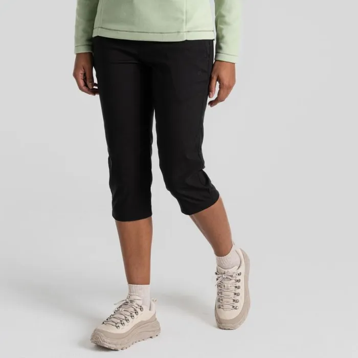 Womens Cropped Trousers Craghoppers Kiwi Pro II Cropped Trouser Black