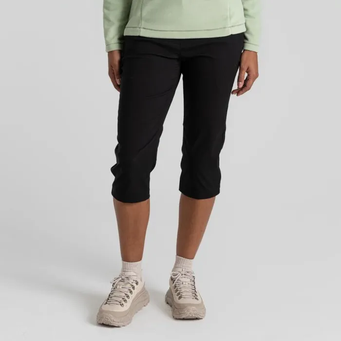 Womens Cropped Trousers Craghoppers Kiwi Pro II Cropped Trouser Black Womens Cropped Trousers Craghoppers Kiwi Pro II Cropped Trouser Black