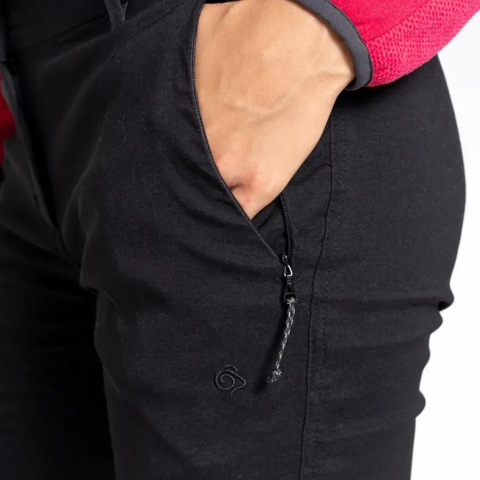 Womens Cropped Trousers Craghoppers Kiwi Pro II Cropped Trouser Black Womens Cropped Trousers Craghoppers Kiwi Pro II Cropped Trouser Black
