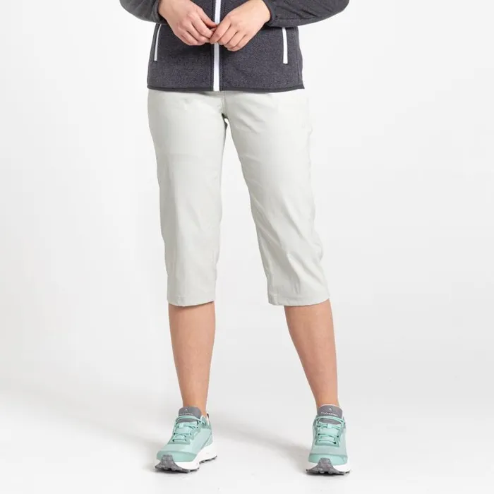 Womens Cropped Trousers Craghoppers Kiwi Pro II Cropped Trouser Dove Grey