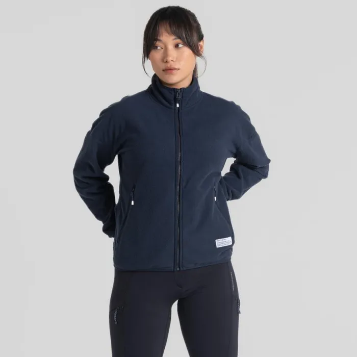 Womens Full Zip Fleece Craghoppers CO2 Renu Full Zip Fleece Blue Navy