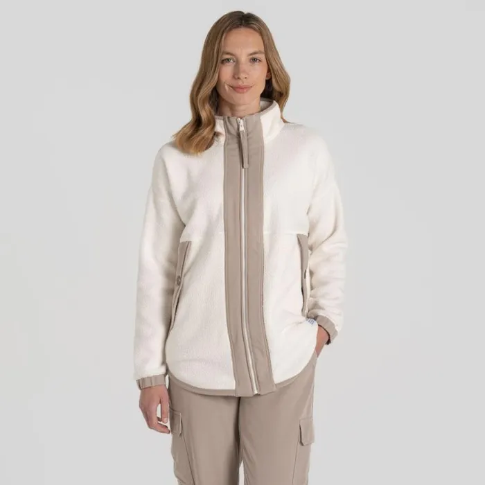 Womens Full Zip Fleece Craghoppers CO2 Renu Steppes Insulating Jacket Calico
