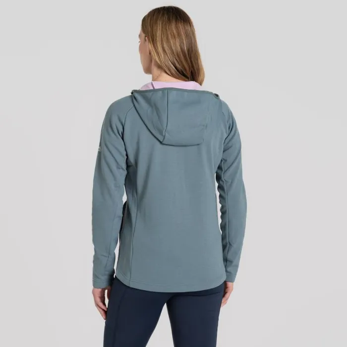 Womens Full Zip Fleece Craghoppers Dynamic Pro Hooded Jacket Atlantic Marl