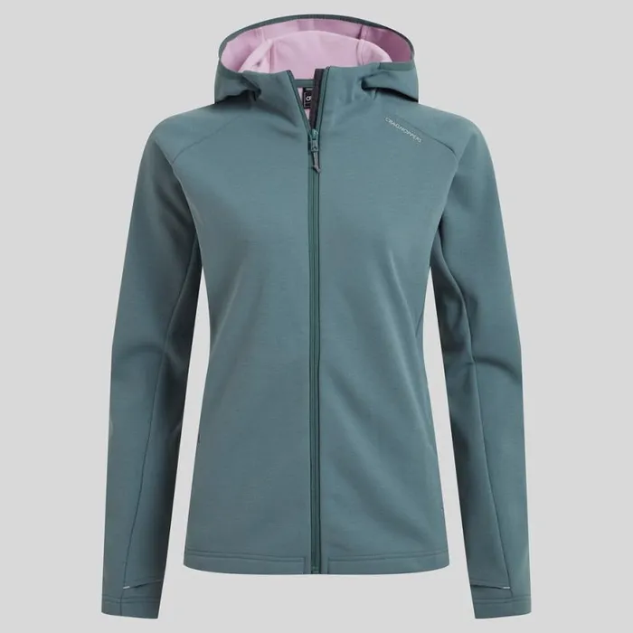 Womens Full Zip Fleece Craghoppers Dynamic Pro Hooded Jacket Atlantic Marl