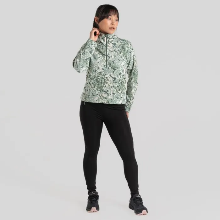 Womens Half Zip Fleece Craghoppers Evie Half Zip Fleece Frosted Pine Print Womens Half Zip Fleece Craghoppers Evie Half Zip Fleece Frosted Pine Print