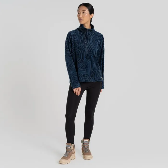 Womens Half Zip Fleece Craghoppers Lago Half Zip Fleece Blue Navy Print Womens Half Zip Fleece Craghoppers Lago Half Zip Fleece Blue Navy Print