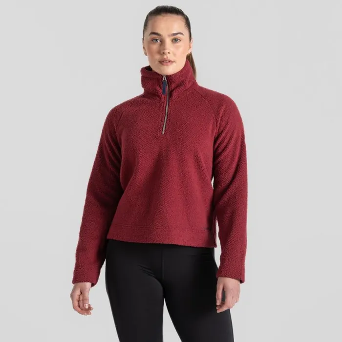 Womens Half Zip Fleece Craghoppers Raya Half Zip Fleece Mulberry Jam