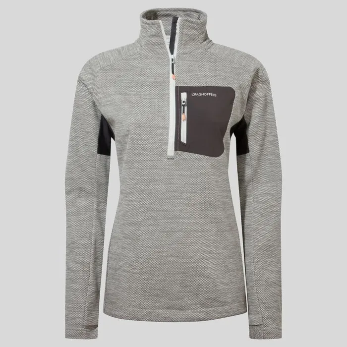 Womens Half Zip Fleece Craghoppers Trina Half Zip Fleece Silver Cloud Womens Half Zip Fleece Craghoppers Trina Half Zip Fleece Silver Cloud
