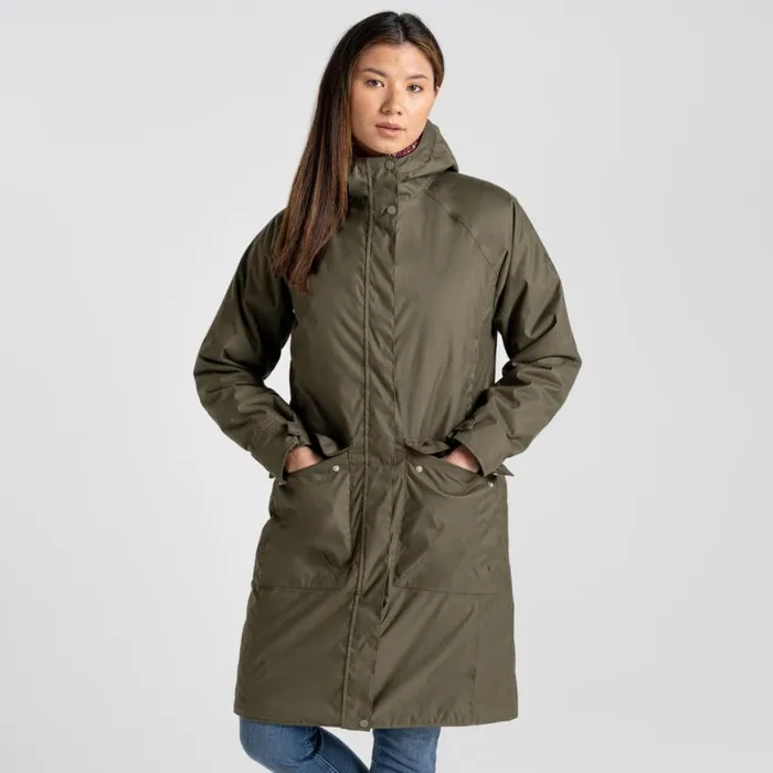 Womens Insulated Jackets Craghoppers Caithness Waterproof Jacket Wild Olive